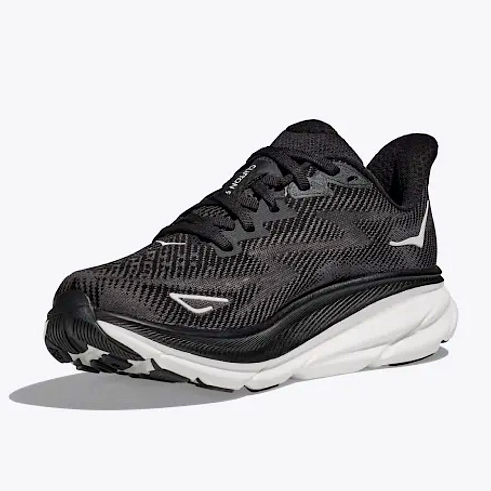 HOKA One One Clifton 9 Sneakers in Black and White - Picture 7 of 16